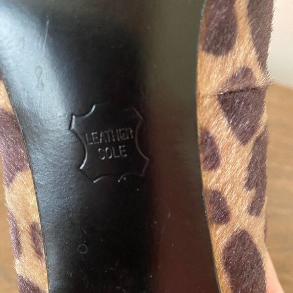 Nine & Co Leather Faux Animal Pattern Pumps SZ 5 - Picture 10 of 12
